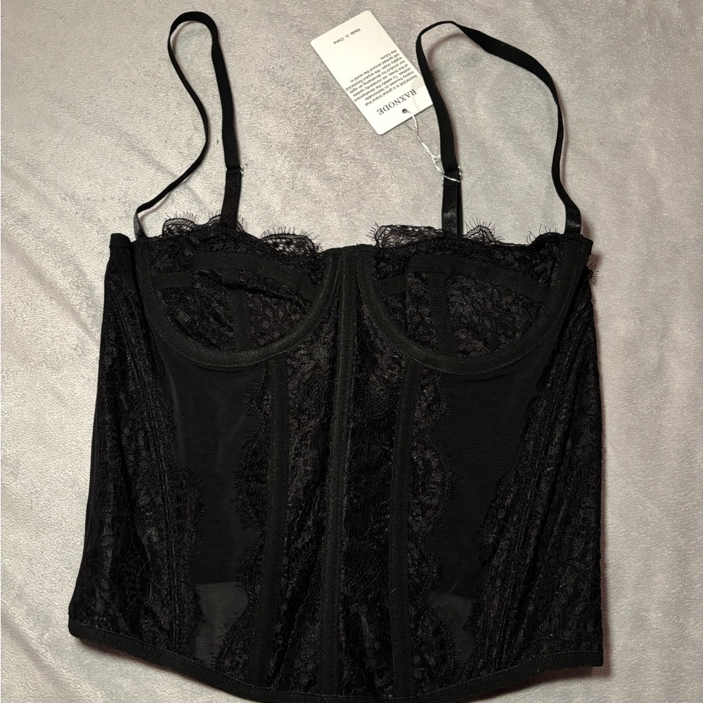 Fashion Forms Black Lace Bustier